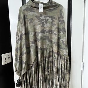 Ashley Stewart camo poncho